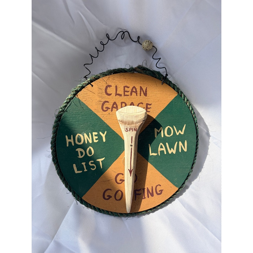 Funny Golf Spinner Wall Sign Honey Do List Rigged Always Go Golfing Gift Dad